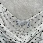 ASOS white and black polka dot croptop long sleeve Photo 4