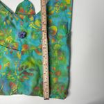 VTG Colorful Tie Dye Bag Tropical‎ Flowers Purse Flower Button Fabric Beach Boho Green Photo 5