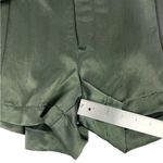 ZARA  Olive Green Satin Cargo Shorts High Waist Size Small Photo 6