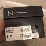 INC Mabley Silver Rhinestone Floral Flats 7M Photo 6