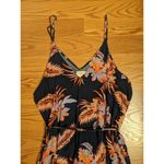 World Market Navy Floral Boho Peasant Tropical Ethereal Maxi Dress Pockets L/XL Blue Size L Photo 4