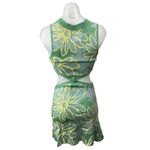 Mable Green Floral Knit Sleeveless Crew neck Cut Out Mini Bodycon Tank Dress M Size M Photo 1