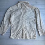 ZARA  Cream Eyelet Oversized Button Down Shirt S Photo 1