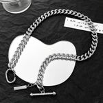Link Chain Necklace for Men Women Streetwear Unisex Hip Hop Style Silver Photo 2