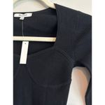 Madewell NWT Wide Ribbed Long Sleeve Corset Sweater In Black Size XS Photo 6
