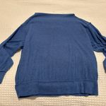 Free People Wide Neck Blue Long Sleeve Photo 0