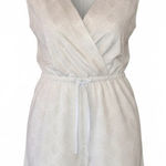 Athleta Marlow Romper XS Pearl White Python Snakeskin Print Elastic Waist Photo 0