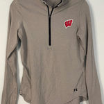 Under Armour  Wisconsin Badgers Quarter Zip Pullover Sweatshirt Women Medium Gray Photo 0
