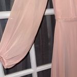 Dessy Collection by Vivian Diamond NWT Dessy Collection Sz 6-R Toasted Sugar Long Sleeve Evening Gown Light Pink Photo 9
