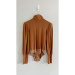 Rachel Pally Luxe Rib Eloise Turtleneck Bodysuit In Brass L Photo 2