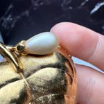 Avon Gold Tone Leaf Faux Pearl Locket Solid Perfume Holder Brooch Pin Photo 12