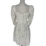 Cara Cara Hart Eyelet Dress Cotton Square Neck Mini Dress Brodererie White Size 4 Photo 11