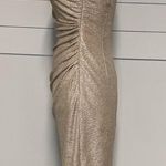 David Meister Metallic One-Shoulder Cocktail Dress Photo 4