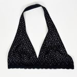 Free People Intimately Black Storm Halter Bralette Size Medium Photo 2