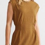 Z Supply Rowan Textured Knit Dress Small Caramel Shift Mini Defined Waist FALL Photo 0