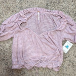 Free People  Lavender Off-Shoulder Top size small‎ NWT boho cottagecore purple Photo 0