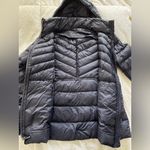 Michael Kors Women's  navy blue lightweight down Hooded Jacket size small Photo 4