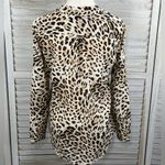 ZARA  (Basic) Leopard Print Blouse V Neckline Button Up Sleeves-Small Photo 2