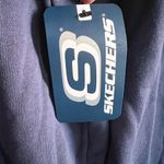 Skechers Mens Varsity Track Jacket Full Zip Pockets Navy Blue Size Medium NWT Photo 5