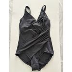 MiracleSuit  Must Haves Oceanus One Piece Swimsuit Size 16 Gray Ruching Slim Photo 8