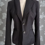 Ann Taylor Gray Pinstripe Blazer Jacket Size 2 Photo 0
