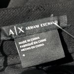 Armani Exchange  Black Paperbag Waist Pants Belted High Rise, Size 4 New w/Tag Photo 4