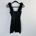 Princess Polly NEW So Extra Mini Dress is Black with feathers Photo 8