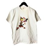 Fruit of the Loom Vintage Autumn Elf T Shirt Fall Leaves Graphic Tee USA White Photo 0