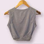 Arrive Guide Sleeveless, Cropped Yoga Top in Grey Photo 4