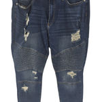 Judy Blue  Los‎ Angeles Womens 22W Dark Wash Distressed Moto Skinny Jeans Photo 0