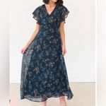 Orange Creek  Midnight Blue Floral Maxi Dress Photo 2