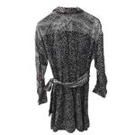 Alice + Olivia  Jodi Patterned Collared Tie Waist Shirt Dress Black‎ Size 4 Photo 4