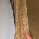 MULTICOLOR FLORAL TAPESTRY JUTE TOTE BAG FLORAL DESIGN CLOTH HANDLES/INTERIOR Tan Photo 12