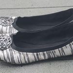 Elina Striped Fabric Ballet Flats | Bandolino Striped Round Toe Flats Photo 2