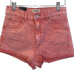 GRG DNM Womens Retro Highwaisted Flirty Denim Jean Shorts Heart Red Size 7 NWT‎ Photo 0