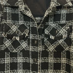 House of Harlow 1960 Tweed Crop Top Shacket Set Size Small Black Photo 3