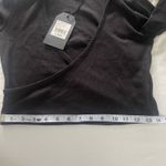 Brave Soul NWT‎  London Black Ribbed Wrap Crop Top Long Sleeve Collared Women's M Photo 10