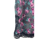 Metaphor Sheer Black Pink Floral Lace Trim 90s Y2K Cami Slip Top S NWT Photo 4