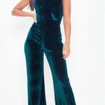 Pretty Little Thing PLT Emerald Green Velvet Jumpsuit Photo 0