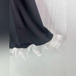 PCGAGA L Tennis Dress Black Women's Fitted Outfit White Ruffle Skirt Trim Size L Photo 1