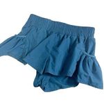 KIMBERLY.C Blue Ruffle Hem Pocket Shorts M Lined Activewear High Rise Size M Photo 3