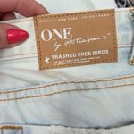 One Teaspoon  Trashed Free Birds Skinny Jeans, Size 28 NWT, Light Wash Distressed Photo 4