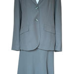 JM Collection  Skirt Suit And Blazer Jacket Set Olive Green Womens Size 16 Photo 0