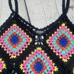 Hera Collection Crochet Granny Square Fringe Top NWT! Photo 9
