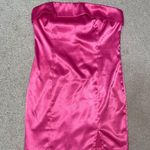 Pink Satin Mini Dress Photo 0