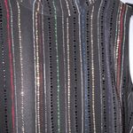 Trina Turk  Cocktail Party Dress Sleeveless Black Silk Shift Colorful Beads 0 NWT Photo 6