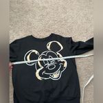Disney Mickey Mouse Black Pull Over Women’s Sweatshirt Size L Photo 4