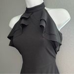 Bebe vintage Black Halter Ruffle Top Jumpsuit Outfit Womens size XS 2 Photo 4