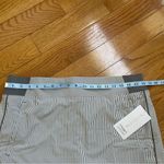Athleta  Brooklyn Textured Pull On Skort Gray Ivory Stripe Size 16 NEW Photo 11