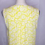 41 Hawthorn Medium Yellow Lemon Slice Sleeveless Pleated Top V Photo 5